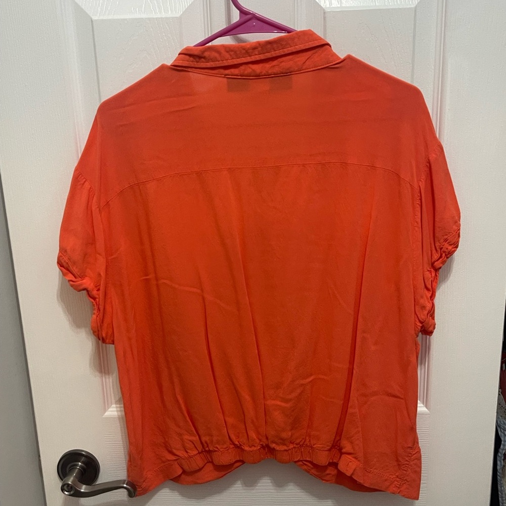 LAWLESS Women's Orange Button-Up Top - Picture 6 of 9